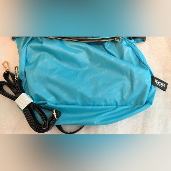 VERSACE Fragrances Tote VIP Boutique Piece Black Structured/Turquoise Interior - Picture 11 of 14